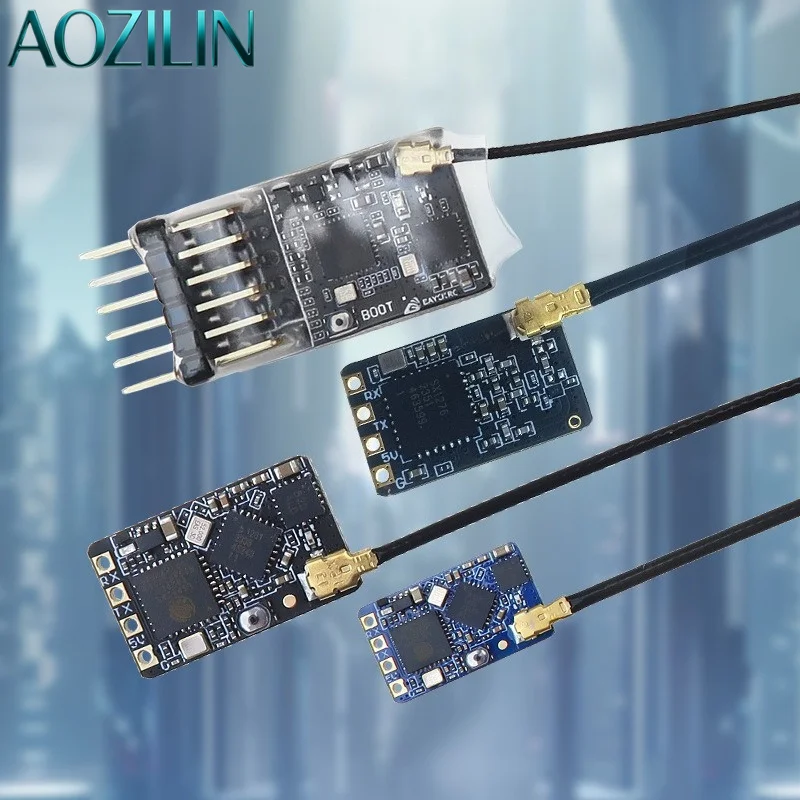 AOZILIN ELRS 5CH PWM RC Transceiver 2.4GHz Voltage Telemetry for Fixed‑Wing FPV Airplane