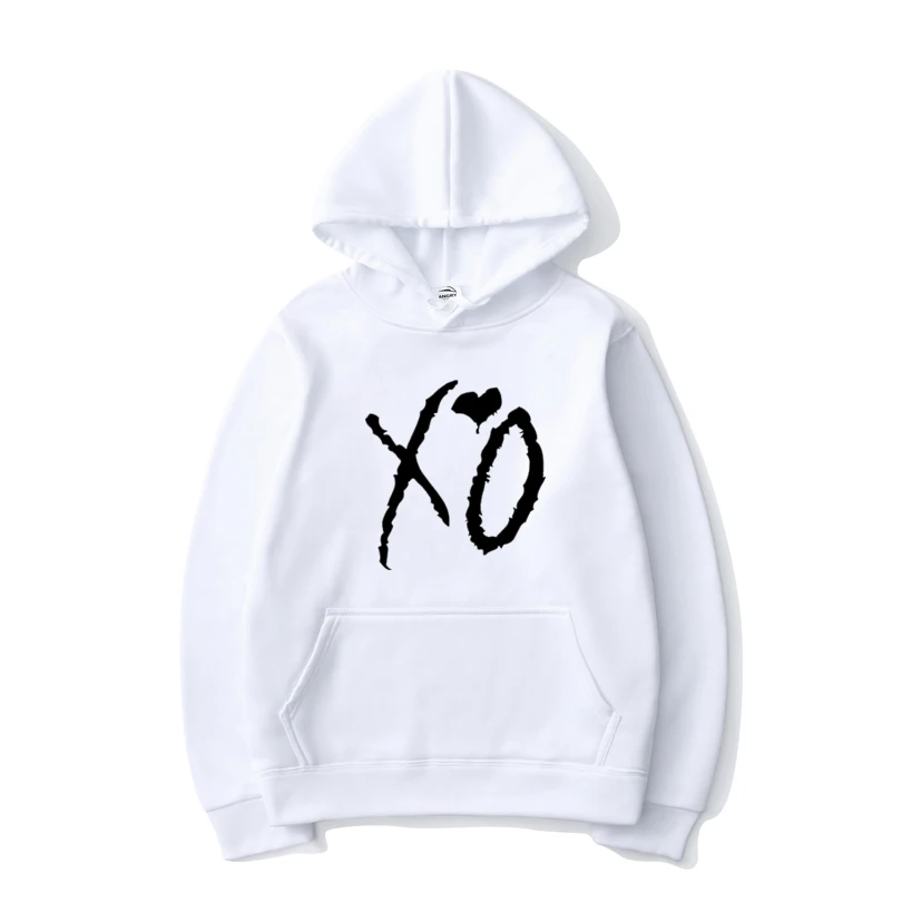 

XO Hoodie motif huruf untuk pria wanita, Hoodie Hip Hop kasual, Hoodie olahraga motif huruf untuk pria dan wanita