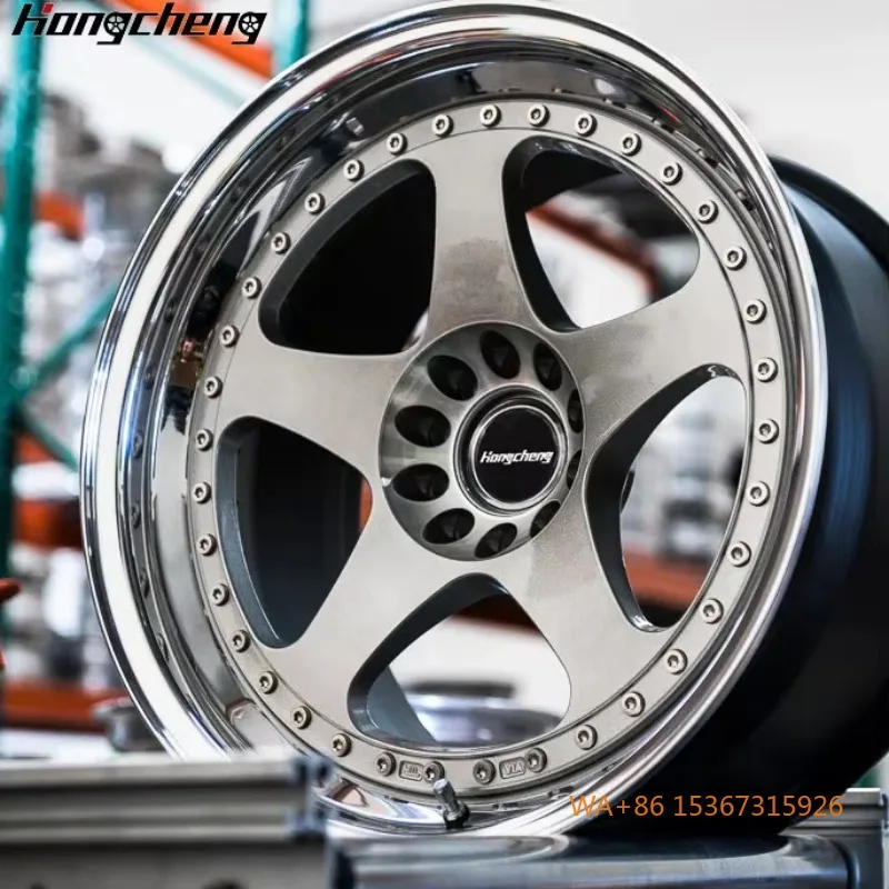 

18x10 Inch 3-Piece Forged Wheel 5x114.3 6061-T6 Deep Dish High Performance Racing Car Rims