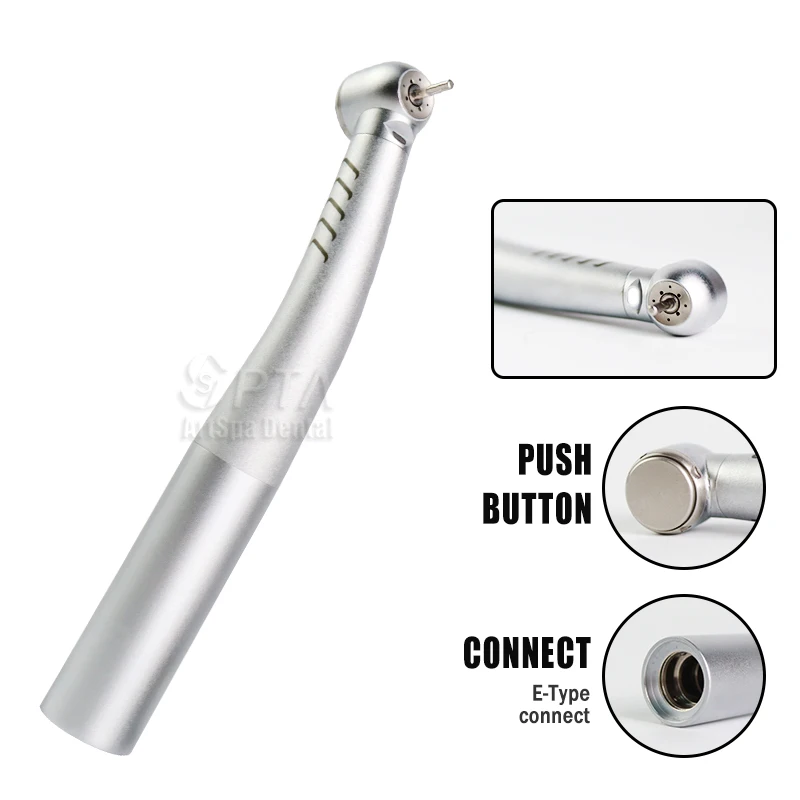 

SPTA Optical LED High Speed Air Turbine Handpiec Push Button Dentist Tool Handpiece With 6 hole Kavo Connector