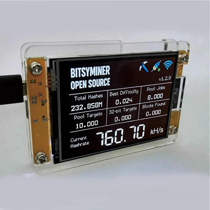 Super Sale NMMinerNerdMiner V2 780KH/S ESP32-NMMiner, Smart Display Crypto Solo