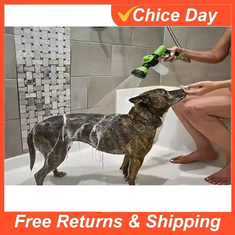 8-In-1 Outdoor Multi-Function Hose Nozzle Pet Bath Dog Wash Garden Watering Tool for Cars And Flowers Amagi