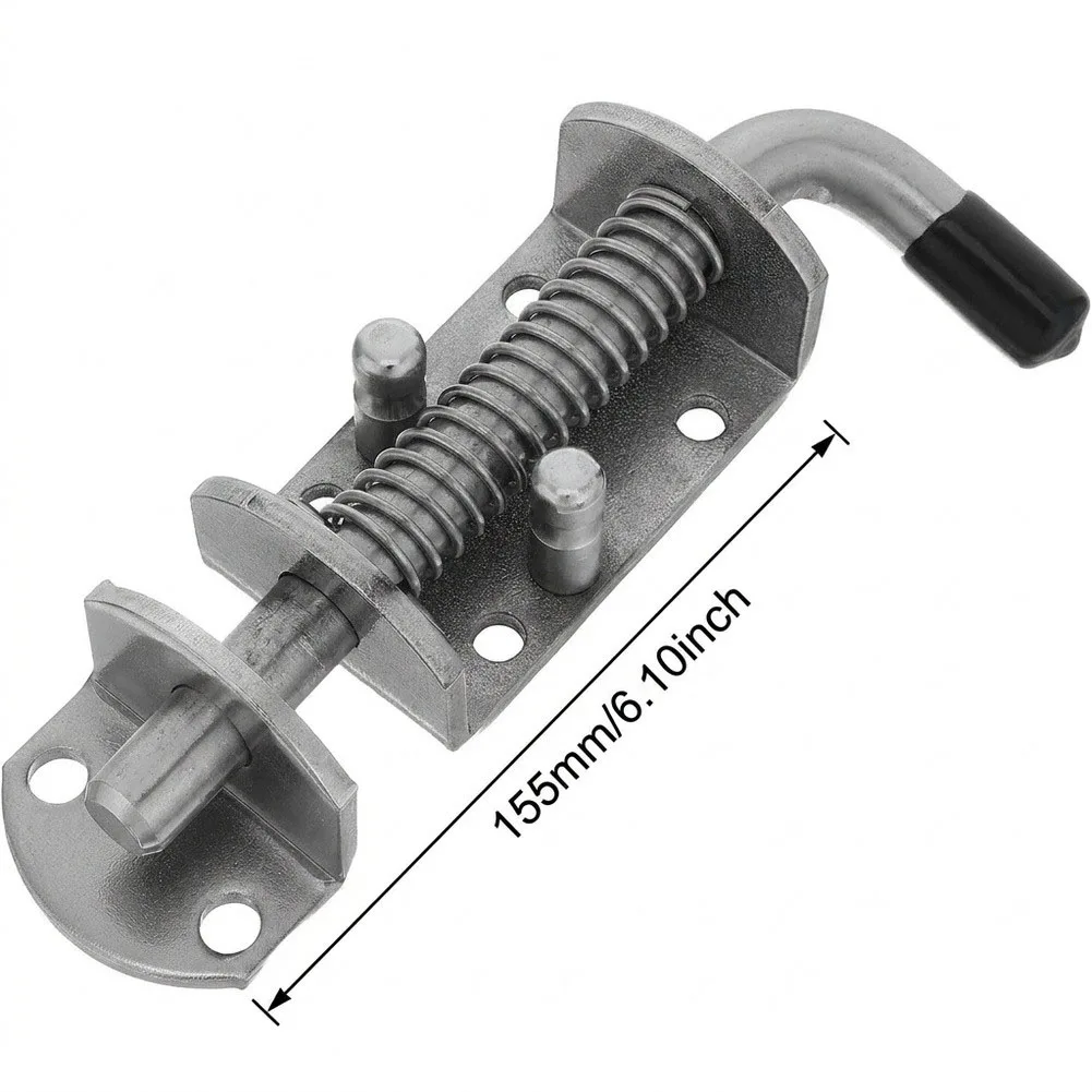 Rust Resistant 304 Stainless Steel Spring Loaded Pail Bolt Latch Set 2 Piece for Outdoor Storage and Transport