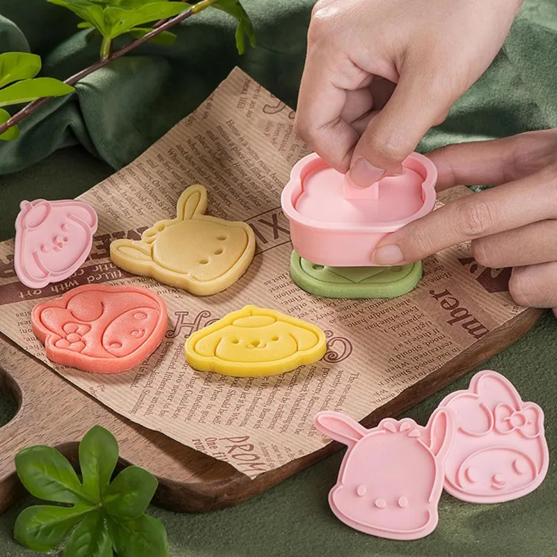 

3D Mini Anime Cookie Cutters Cartoon Stamped Embossed Molds for Baking Cupcake Pancake Apple Pie Pastry Baking Supplies Gifts