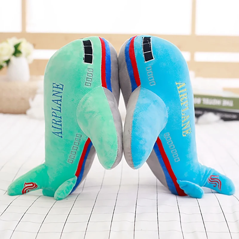 Nuovi giocattoli di peluche per aeroplani di simulazione di grandi dimensioni da 40Cm per bambini che dormono cuscino per la schiena bambole con cuscino imbottito per aerei morbidi