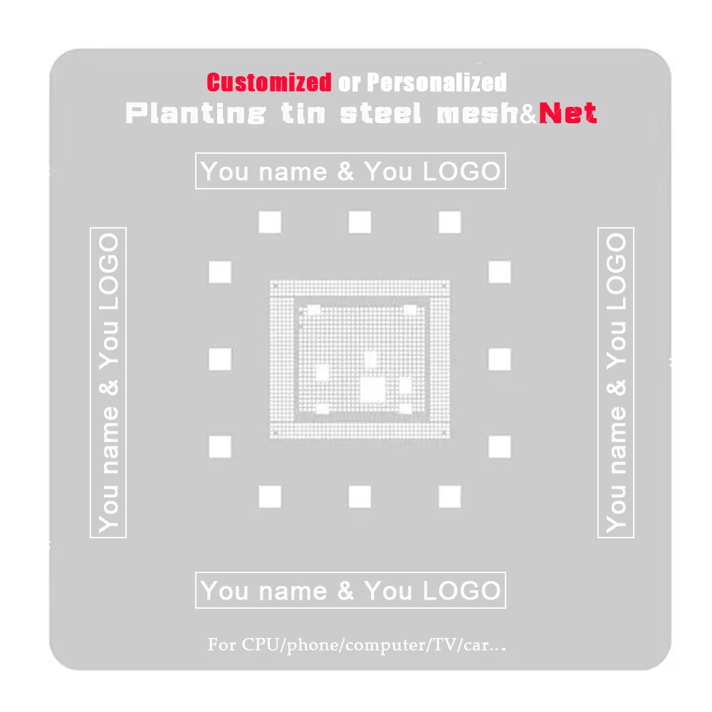 Customized services ODM/OEM & Plant Tin Steel Mesh Net (CPU/Middle Layer Mesh Net) for phones, computers, (0.08-0.3mm) amaoe