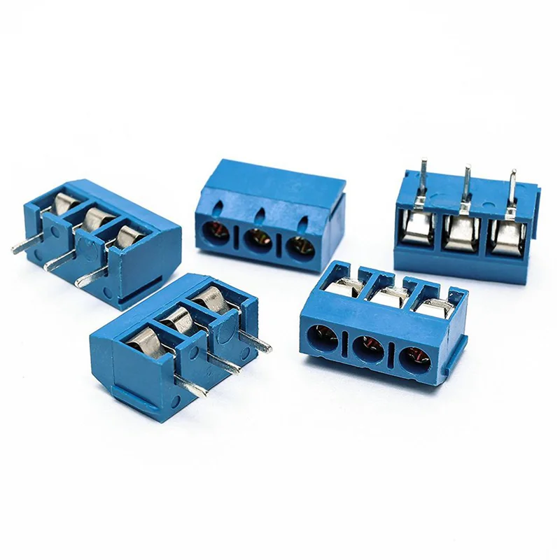 

300PCS Blue ABS KF301-3P 5.08Mm 3 Pin Connect Terminal Screw Terminal Connector-ABQU
