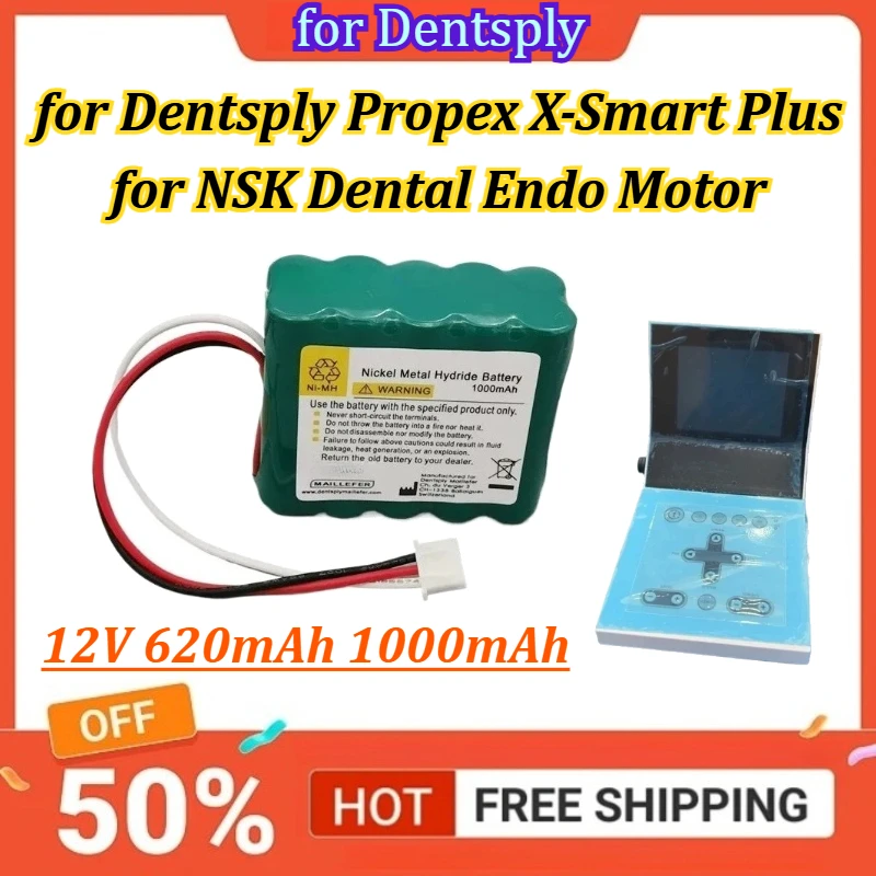 

12V 620mAh 1000mAh Medical Device Battery for Dentsply Propex X-Smart Plus for NSK Dental Endo Motor Rechargeable Battery