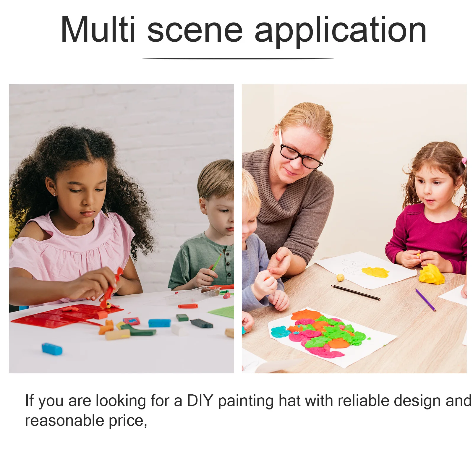 

4Pcs DIY Unfinished Hat Pulp Woven Hat for Kindergarten Activities Hand-Painted Dance Party Accessory DIY Art Craft Supplies