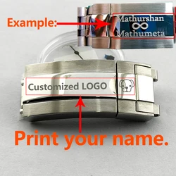 Stainless Steel Buckle Watch Push Button Fold Deployment Clasp Strap Buckle Customize your Watch Buckle for NH35 NH36 Watch Dial