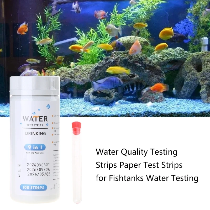 KX4B 100pcs Water Quality Test Strips Pool Multiple Parameters Carbonate Test Kits