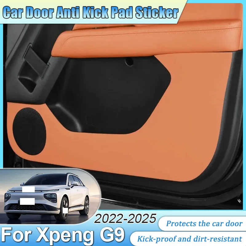 

Для Xpeng G9 2022-2025 2023, кожаная противоударная накладка на дверь автомобиля, боковая пылезащитная защитная пленка для края, наклейка для интерьера, автоаксессуары