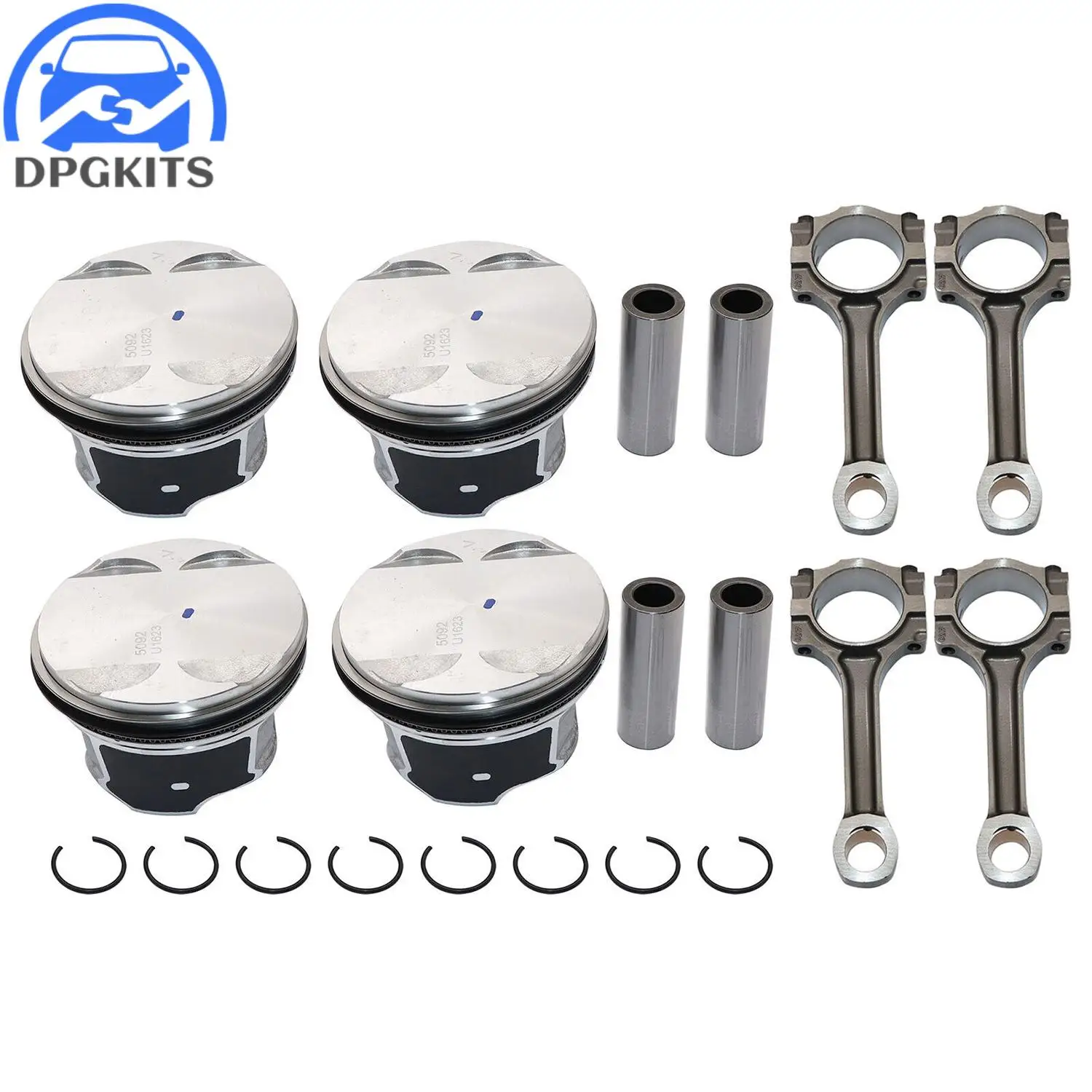 

4 Sets 12578324 12654958 Pistons & Rings & Connecting Rod Kit For Buick Chevrolet GMC Saturn 2.4L S224-3959 GA9034