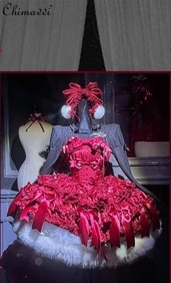 Gaoding الصناعة الثقيلة فستان سهرة الأميرة حفلة عيد ميلاد تنورة قصيرة مجموعة حفل زفاف الكبار فستان منفوش + عباءة