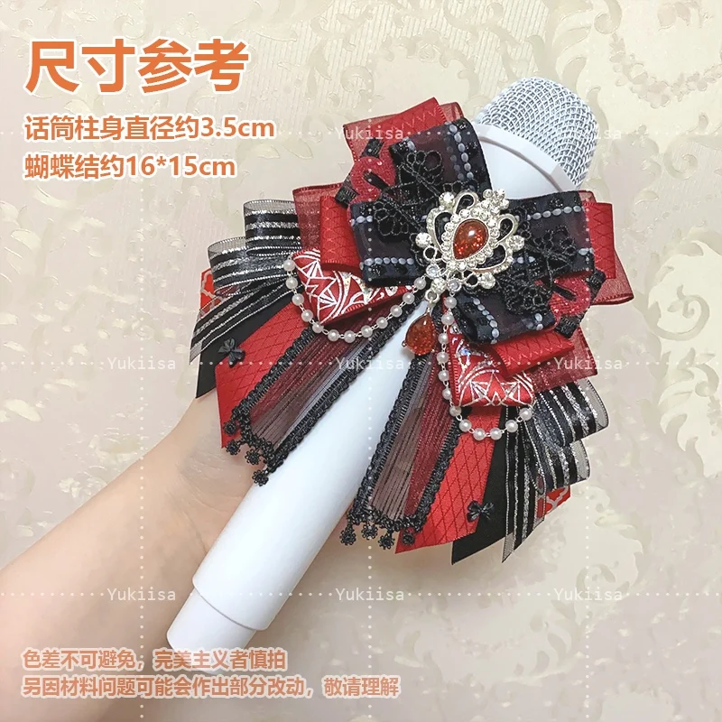 

Lolita Handmade Crystal Ribbon Accessories Japanese Lace Rose Bow Hair Accessories Suitable for Dresses Shirts Sweaters Brooches