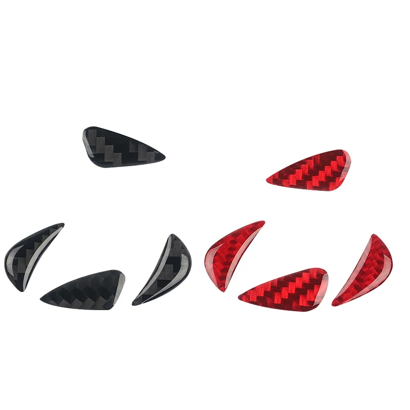 1Pcs Carbon Fiber Car Steering Wheel Sticker Trim For Hyundai Tuson ix35 i30 i20 Elantra Sonata Santa Fe Auto Decals Parts