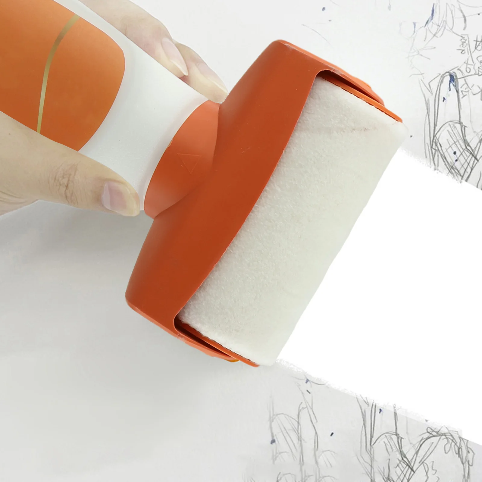 

Paint Repair Tool 2-in-1 Roller Paint Easy Installation Paint No Marking Roller Portable Wall Repair Brush For Home Improvement