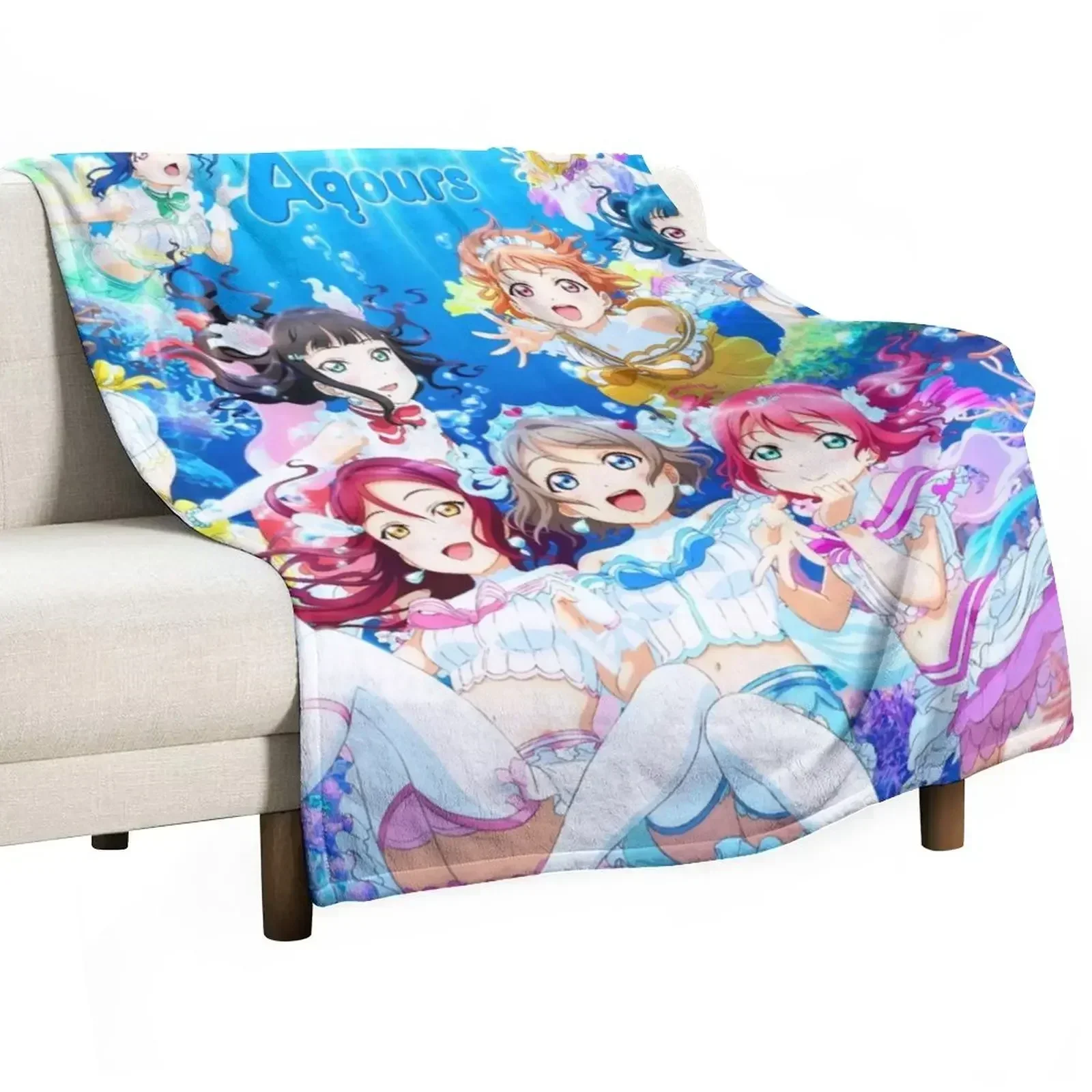 

Love Live! Sunshine!! - Koi ni Naritai AQUARIUM Throw Blanket Heavy Custom Blankets