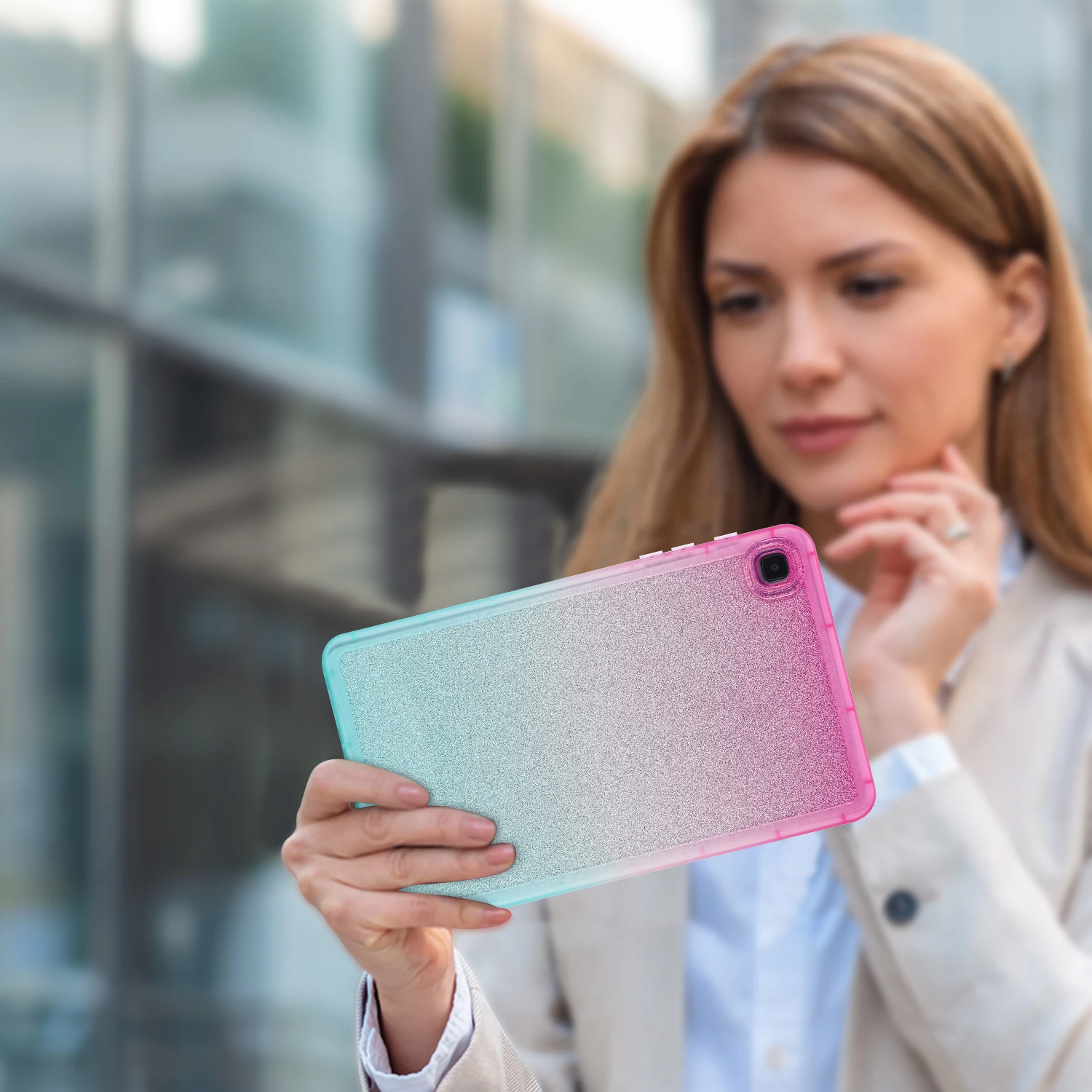 Glitter Tablet Case For Samsung Galaxy TAB S9 FE+ S7 S8 T870 X700 A7 LITE 8.7 S6 LITE P615 2020 A9 Plus 2023 Protective Cover