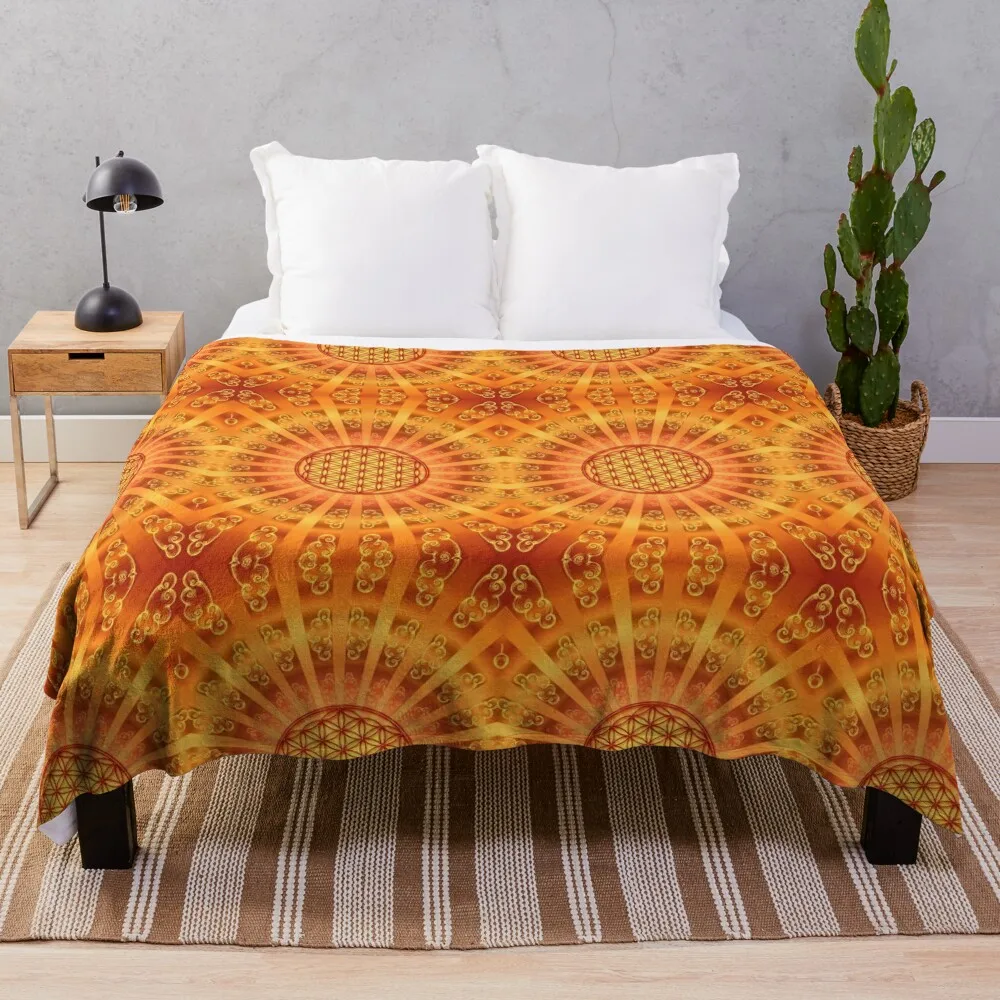 

FLOWER OF LIFE - SACRED GEOMETRY - HARMONY & BALANCE Throw Blanket Luxury Winter beds Blankets