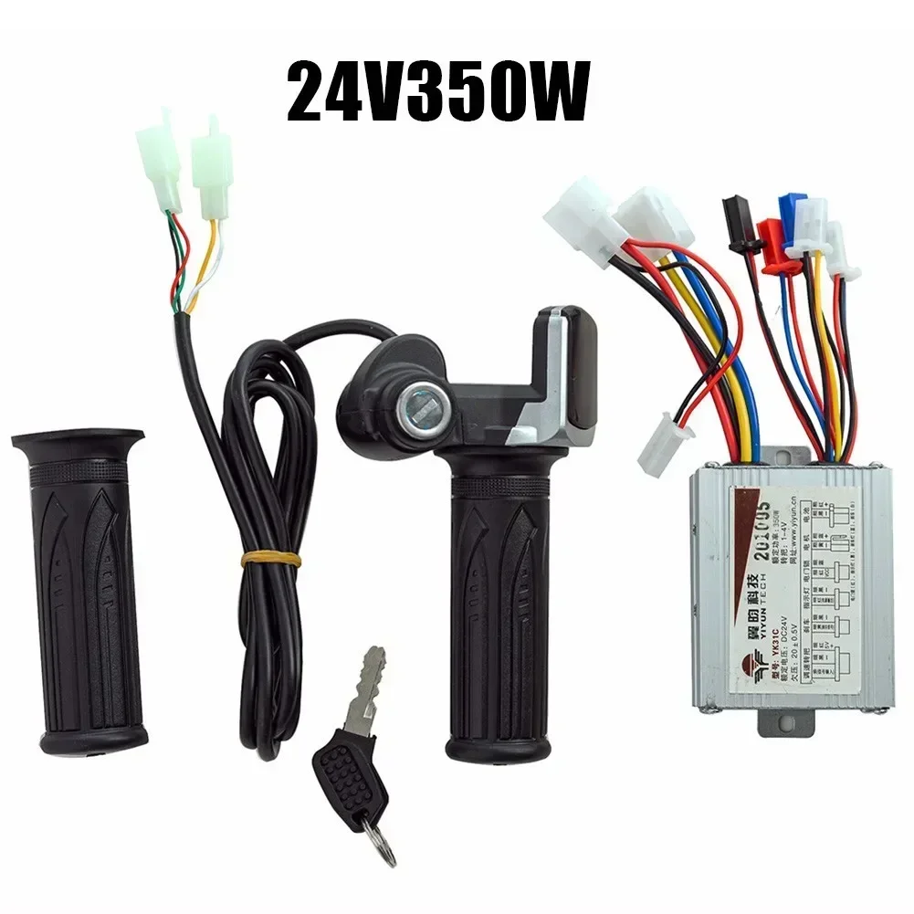 Bicycle Brushed Controller Throttle Grip Kit 24V 36V 48V 250W 350W 500W 1000W Electric Scooter E-Bike Controller Retrofit Set