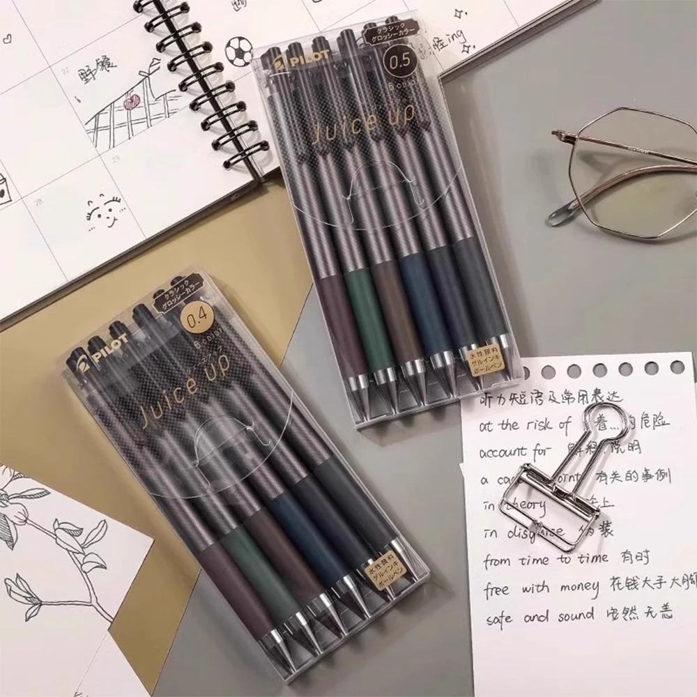 

6pcs PILOT Juice Up Gross Retro Limited LJP-20S4/5 Press Neutral Pen 0.4/0.5mm Speed Drying ST Small Needle Tube