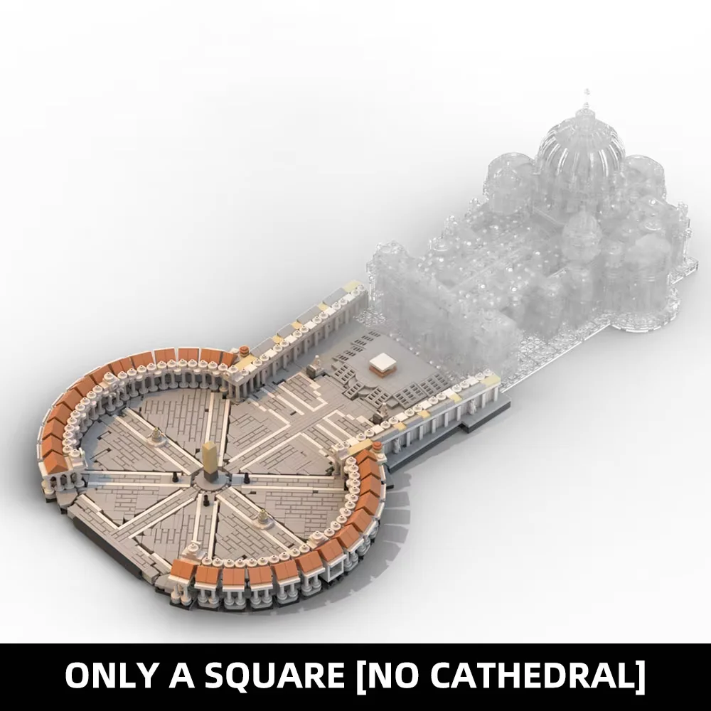 1:800 MOC Building St. Peter's Basilica Castle Building Blocks Square Expansion Pack House Collection DIY Toy Boy Gift - afbeelding 1