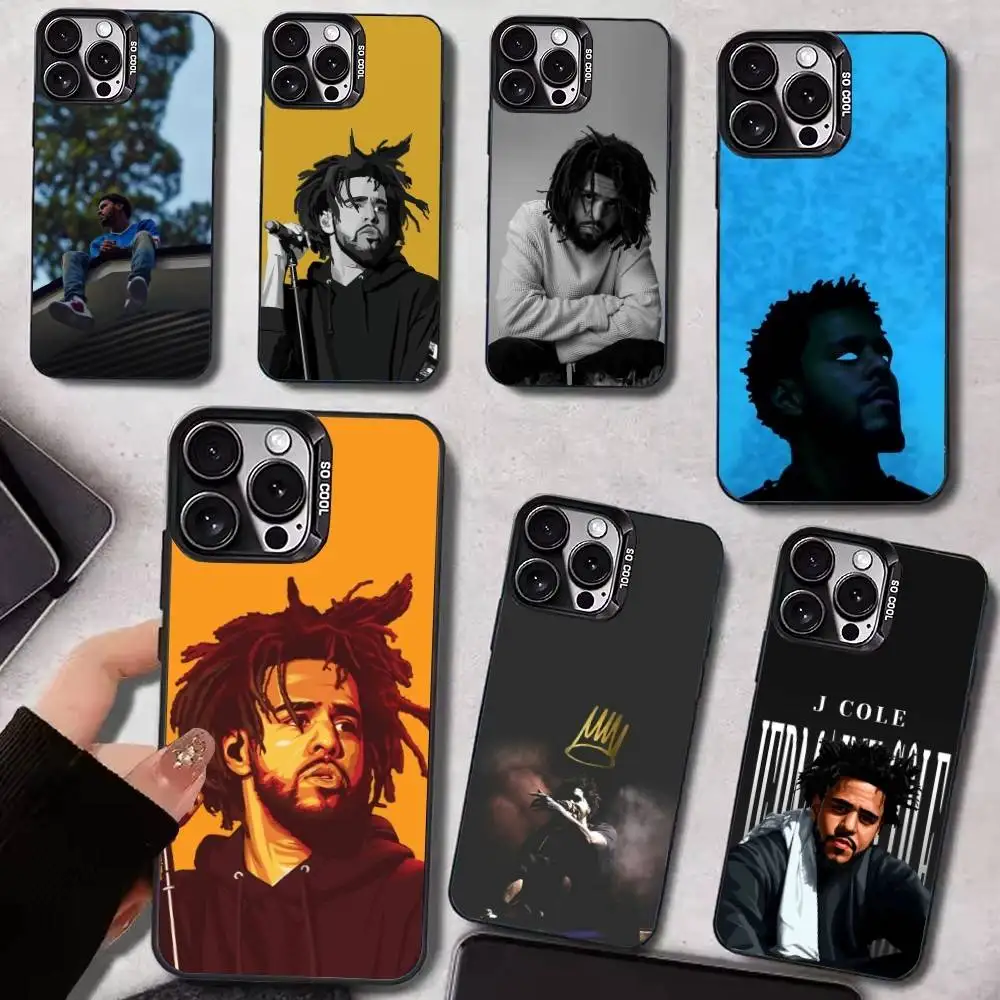

Rapper Hip Hop Street J-Cole Phone Case For iPhone17,16,15,14,13,12,11 Plus,Pro Max Black Candy Matte Shockproof Cover