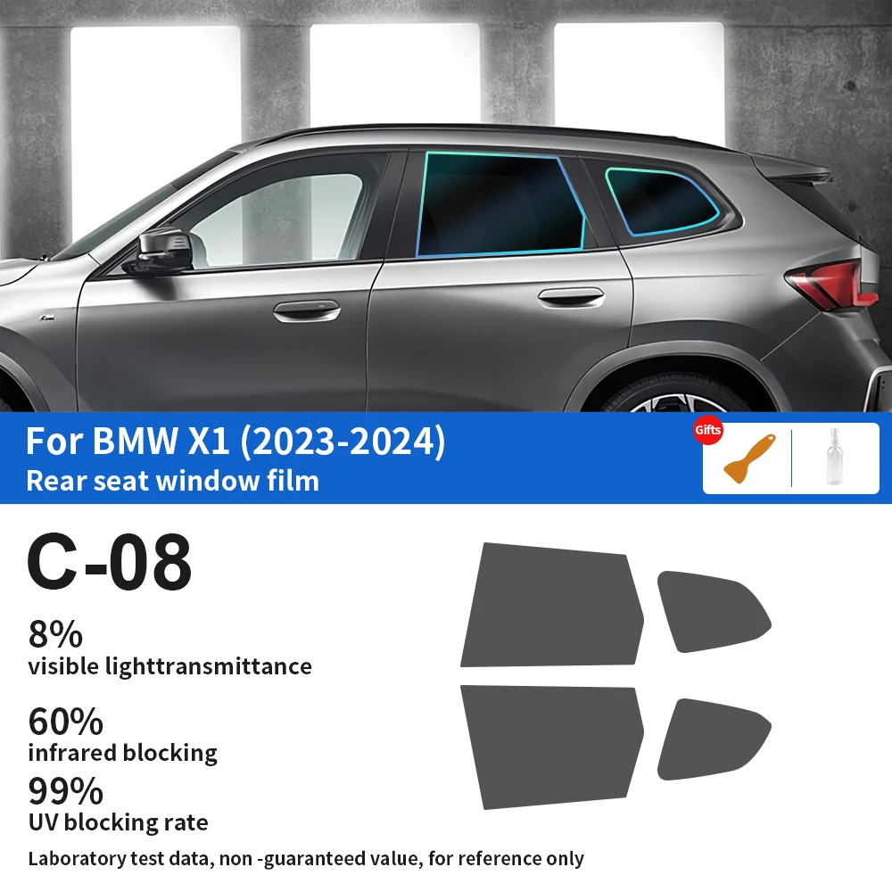 

For BMW X1 U11 2023 2024 Pre-Cut Easy Install Car Window Tint Film Kit Solar Tinted Film Privacy,Heat &UV Protection
