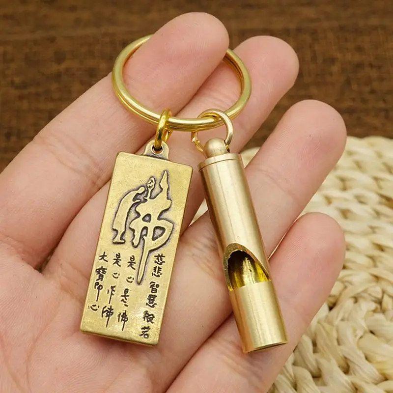 Brass Whistle High Decibel Portable Outdoor Whistle Hiking Camping Life-Saving Whistle Referee Training Whistles Outdoor Gadgets