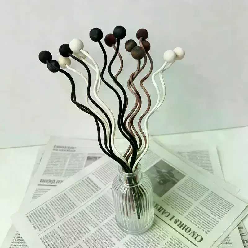/PFU/Bead Wave Shaped Rattan Reed Diffuser Sticks Replacement Refill For Home Fragrance Aromatherapy Office Home Decor Wooden