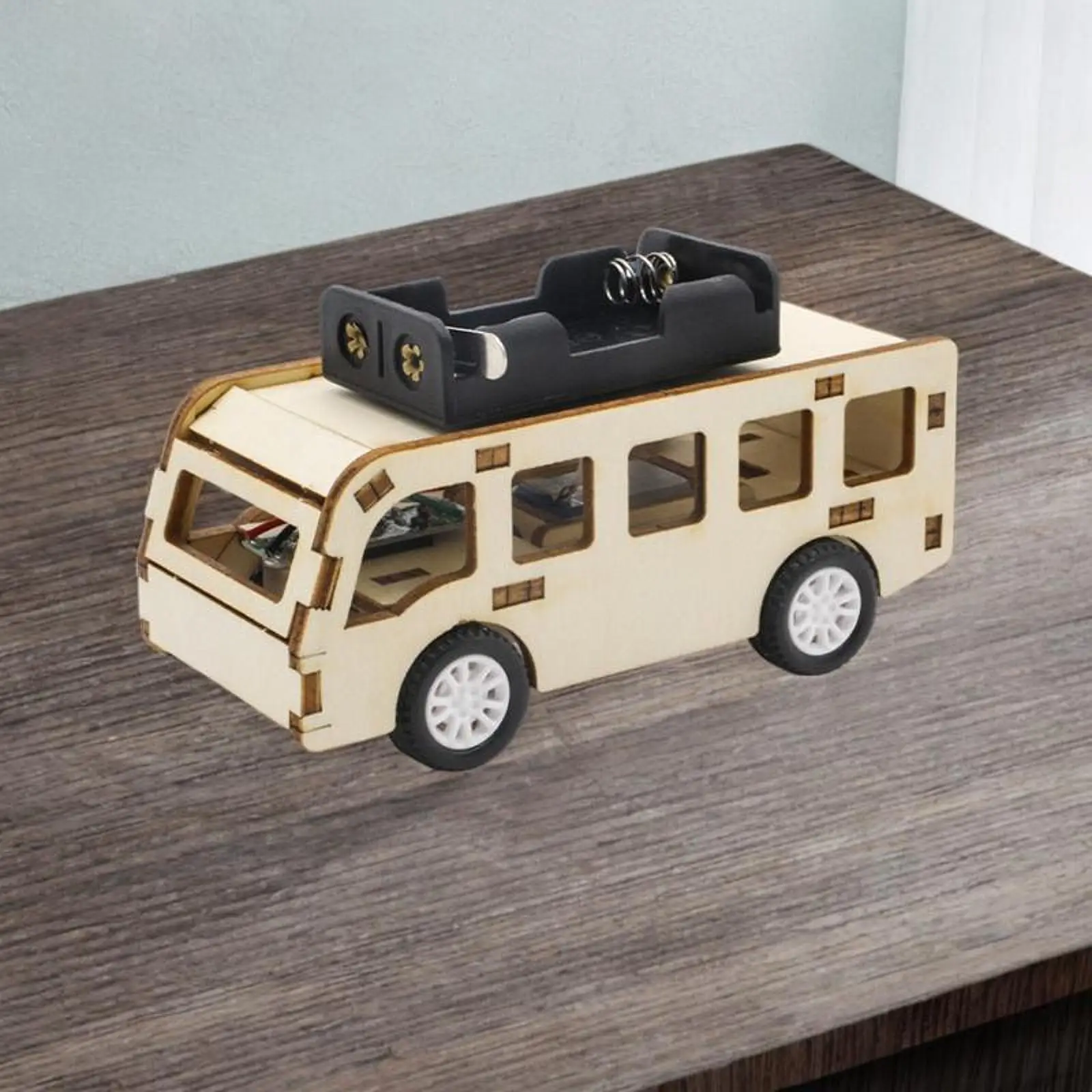 รถบัสควบคุมด้วยเสียง ของเล่นเด็กผู้ชายอเนกประสงค์ ใช้งานง่าย ของเล่นรถบัสสำหรับการเรียนรู้วิทยาศาสตร์ ของเล่นสำหรับนักเรียนประถมศึกษา การทดลองวิทยาศาสตร์