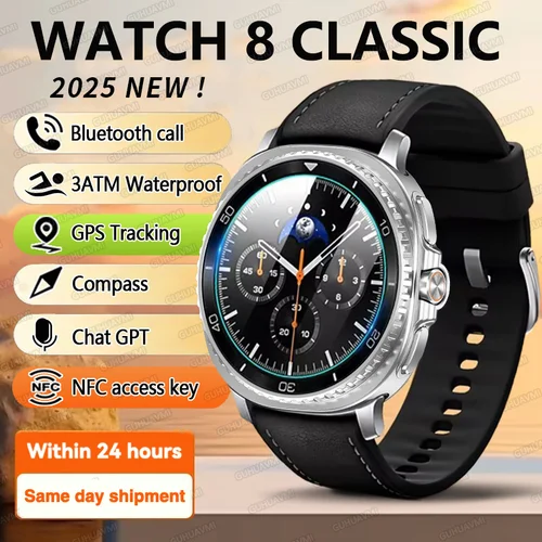 Reloj 8 Ultra clásico GPS SmartWatch brújula NFC hombres AMOLED llamada Chat GPT relojes 3ATM impermeable deportes Fitness Sra. Smartwatch