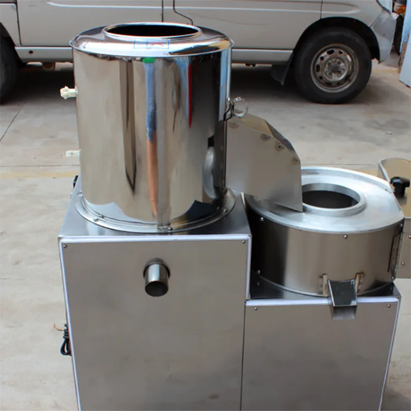 

【HOT】Automatic 500kg/time Potato Peeler Slicer Machine Taro Dry Cleaning Pump for Home Use Farm for Bakery Vegetables Fruit Garl