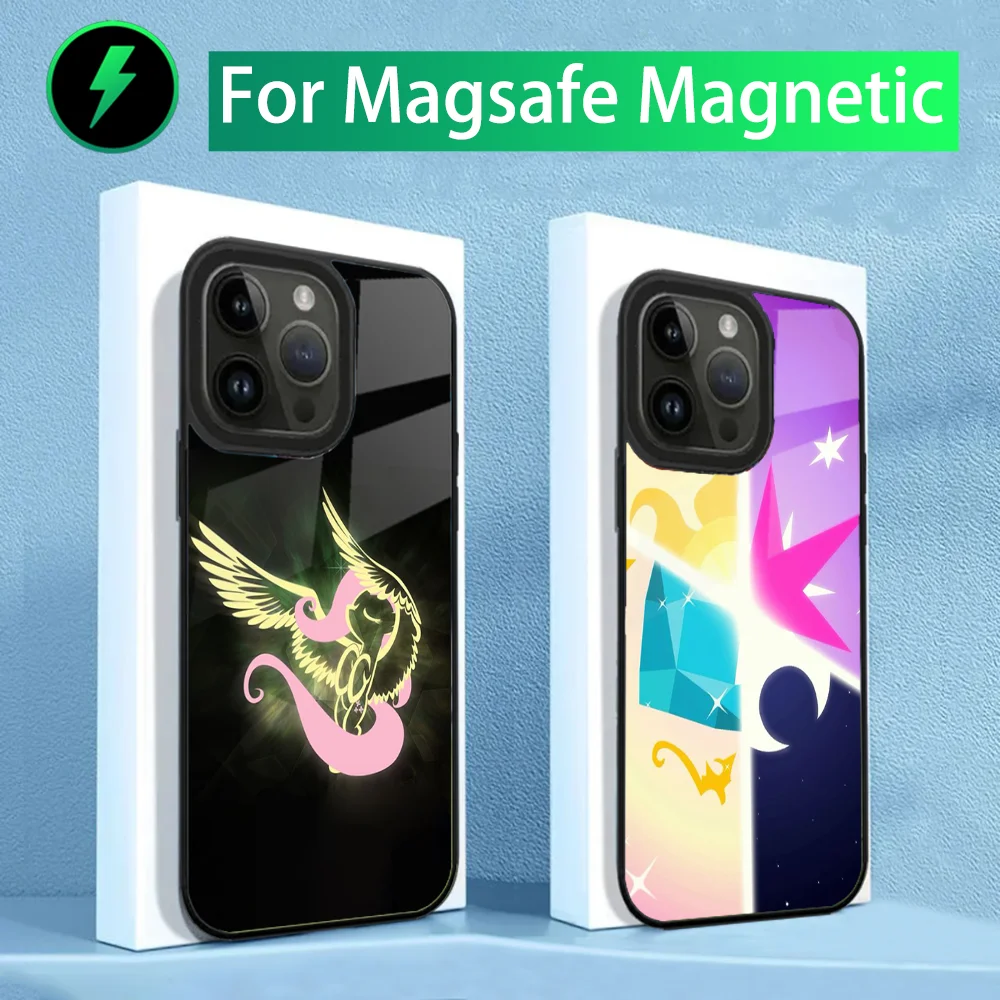 Cartoon M-My L-Little P-PonyS Phone Case For iPhone 15,14,13,12,11,Plus,Pro,Max Mini Magsafe Magnetic Wireless Charging