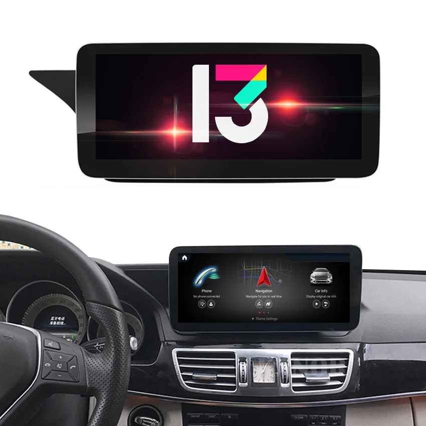 android 13 4+64g car touch screen display for benz e class w212 gps navigation