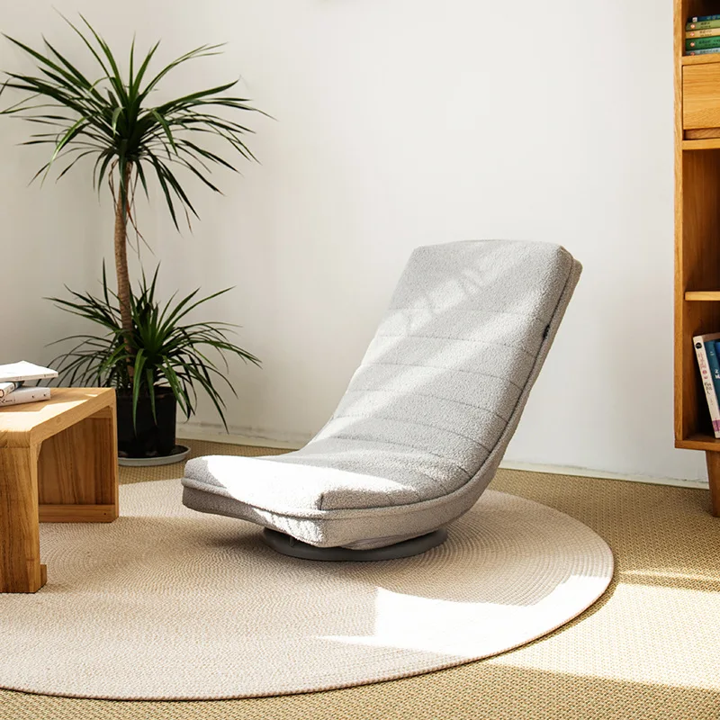 Lazy sofa teddy fleece rotating folding recliner living room balcony leisure reading chair moon chair single sofa