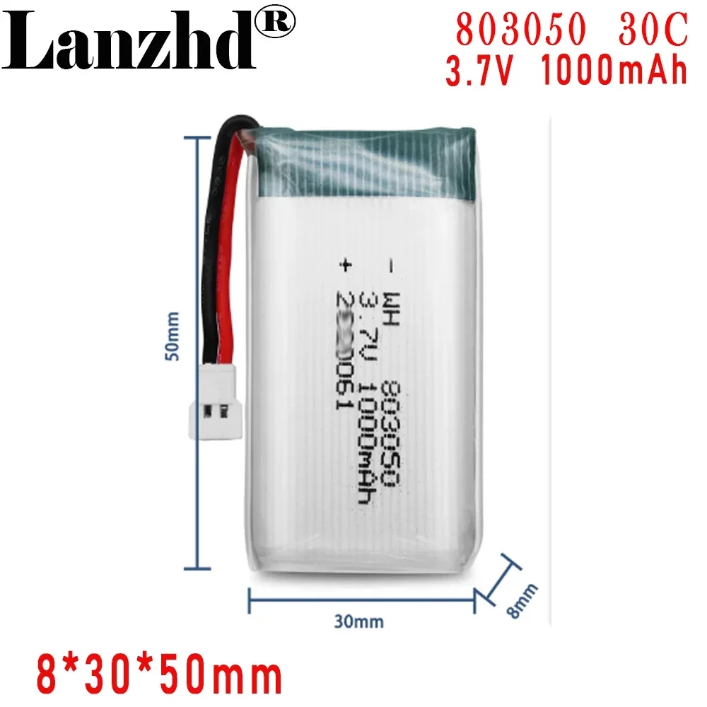 30C High rate lithium battery 803050 1000mAh For massage instrument electric tool car model airplane model battery