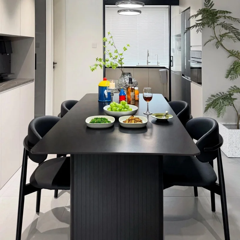 

Italy Modern Dining Table Luxury Rectangle Side Kitchen Dining Table Living Room Multifunctional Table A Manger Furniture