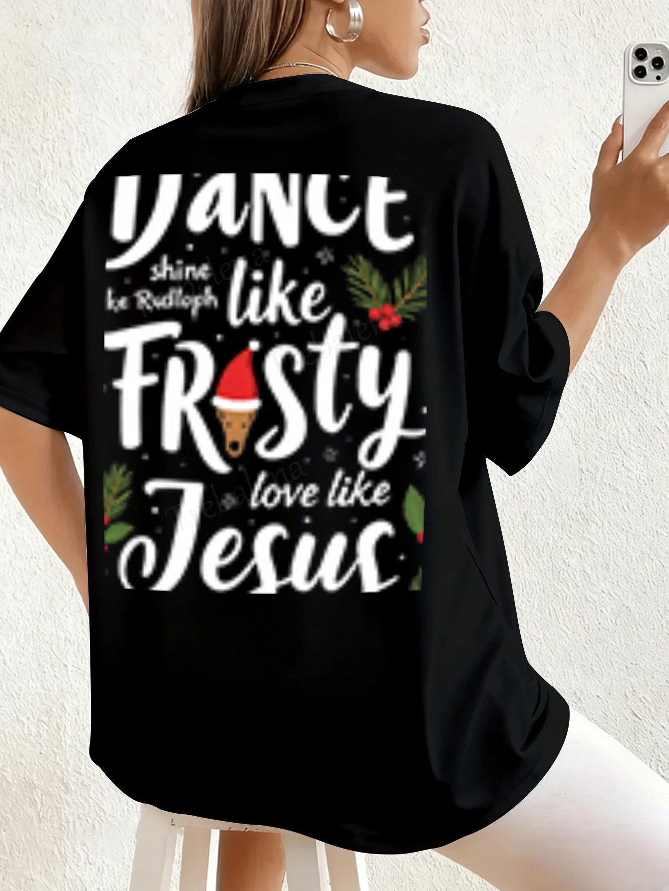 تي شيرت نسائي لرقص عيد الميلاد مثل حب فاترة مثل تي شيرت يسوع