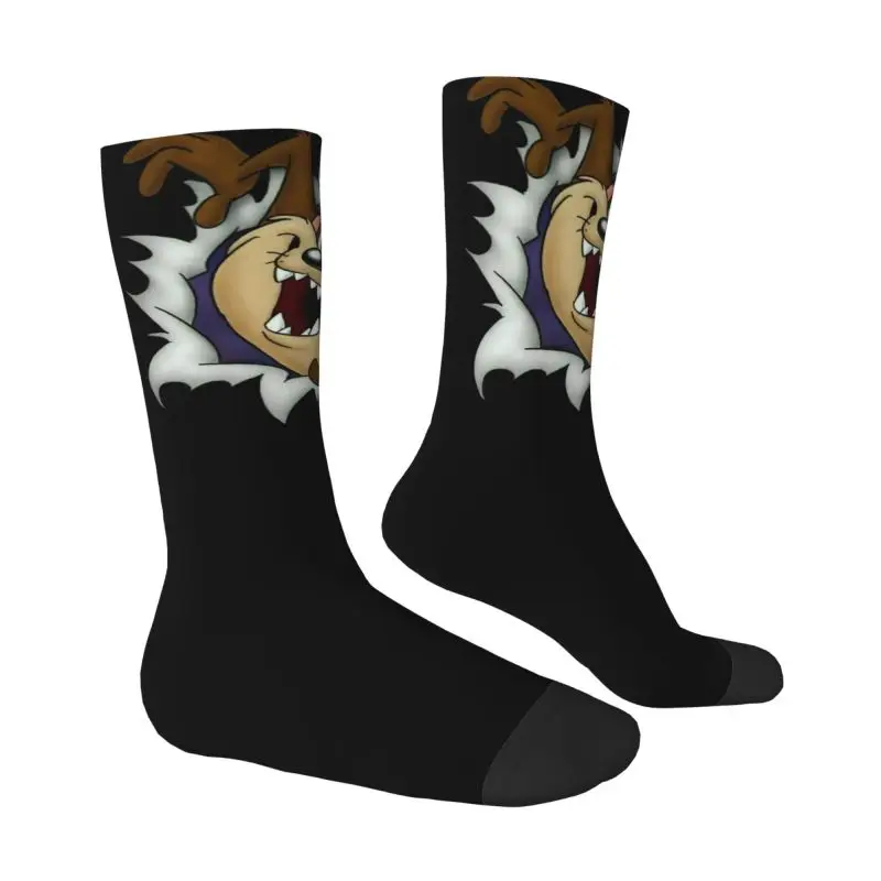 Tasmanian Devil Men's Crew Socks Unisex Funny Taz Cartoon Spring Summer Autumn Winter Dress Socks