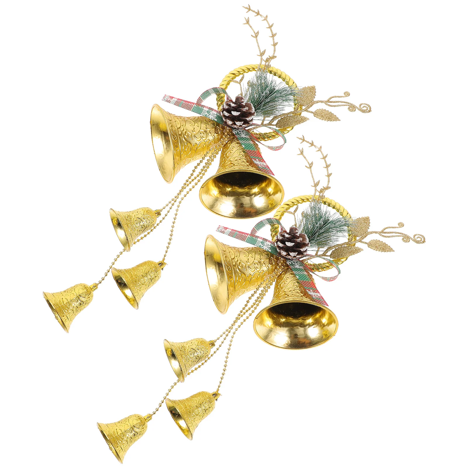 

2Pcs Xmas Bell Ornaments Hanging Christmas Tree Pendant Window Decoration Home Holiday Decor Christmas Bells Pendant