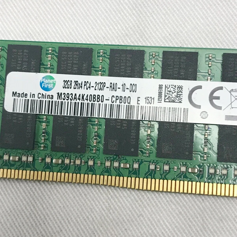 1Pcs For Samsung RAM DDR4 2133 32GB 32G 2RX4 PC4-2133P-REG ECC Server Memory M393A4K40BB0-CPB0Q