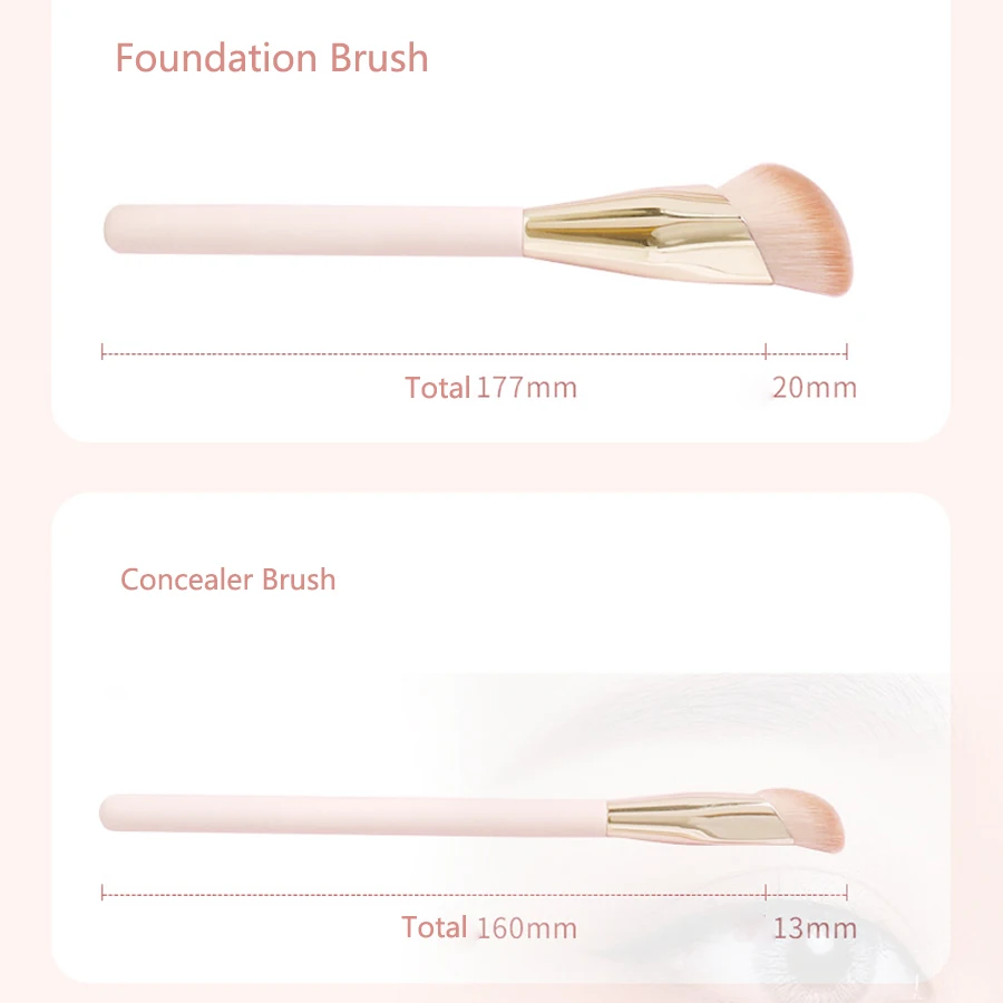 1pc cream Angled Foundation Makeup brushes Liquid detail Concealer Make up brushes rhombus cover up Face essential cosmetic tool