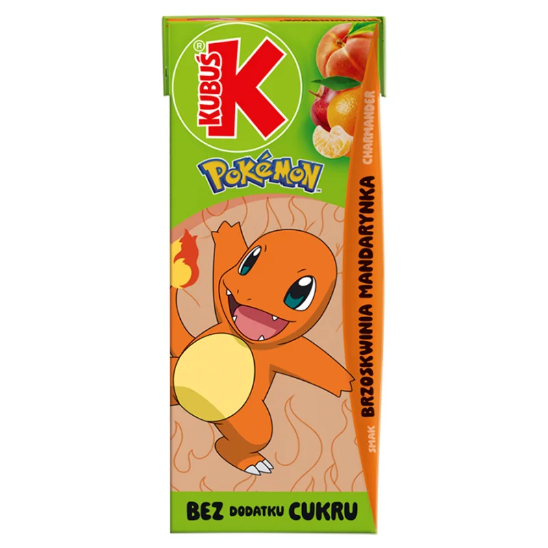 Kubuś Pokémon Napój smak brzoskwinia mandarynka 200 ml