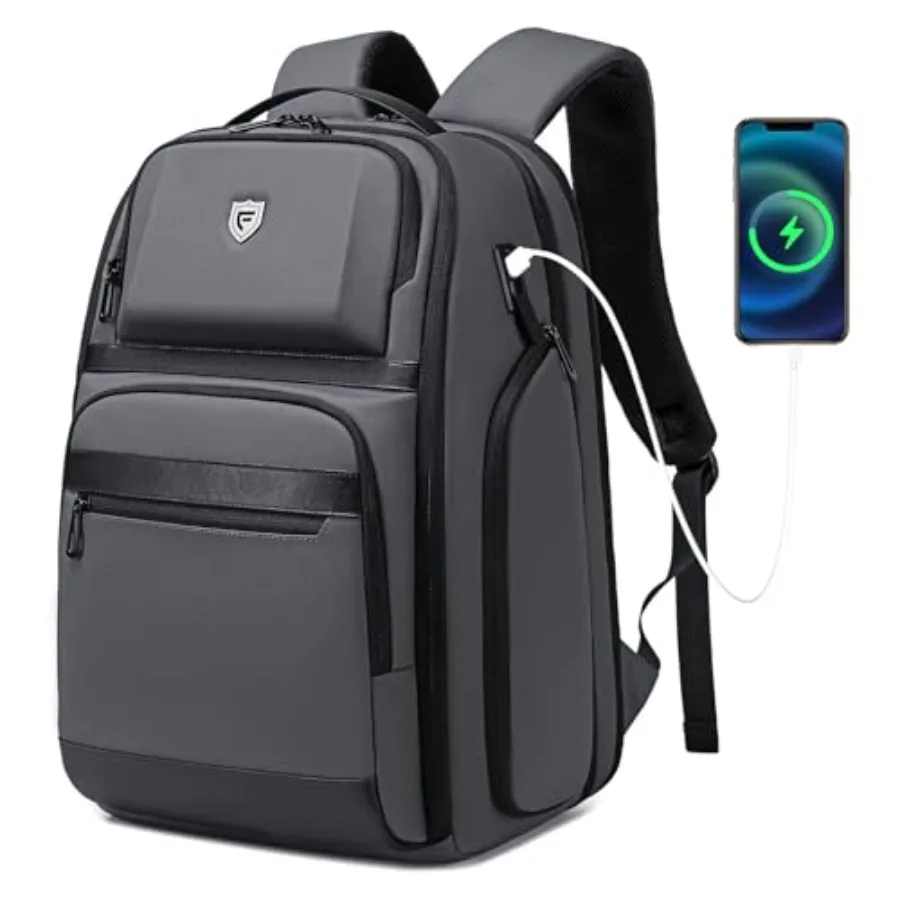 Business Backpack for Men Fits 17 Inch Laptop Water Resistant 45L Travel Bag with USB Charging Port Expandable Men's Backpack f