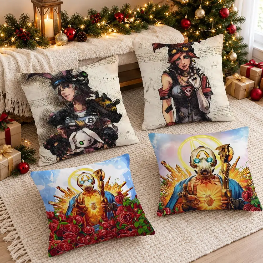Chaotic Colorful Borderlands Cushion Cover Sofa Living Room Home Decor Invisible Zipper Anti-dustmite Shell