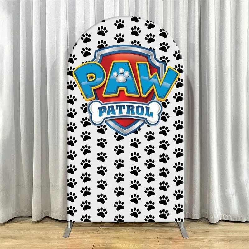 Paw Patrol Arch Backdrop Cover Heavy Duty Fabric Custom Party Decoration Character Bunting Birthday Baby Shower Decor Event