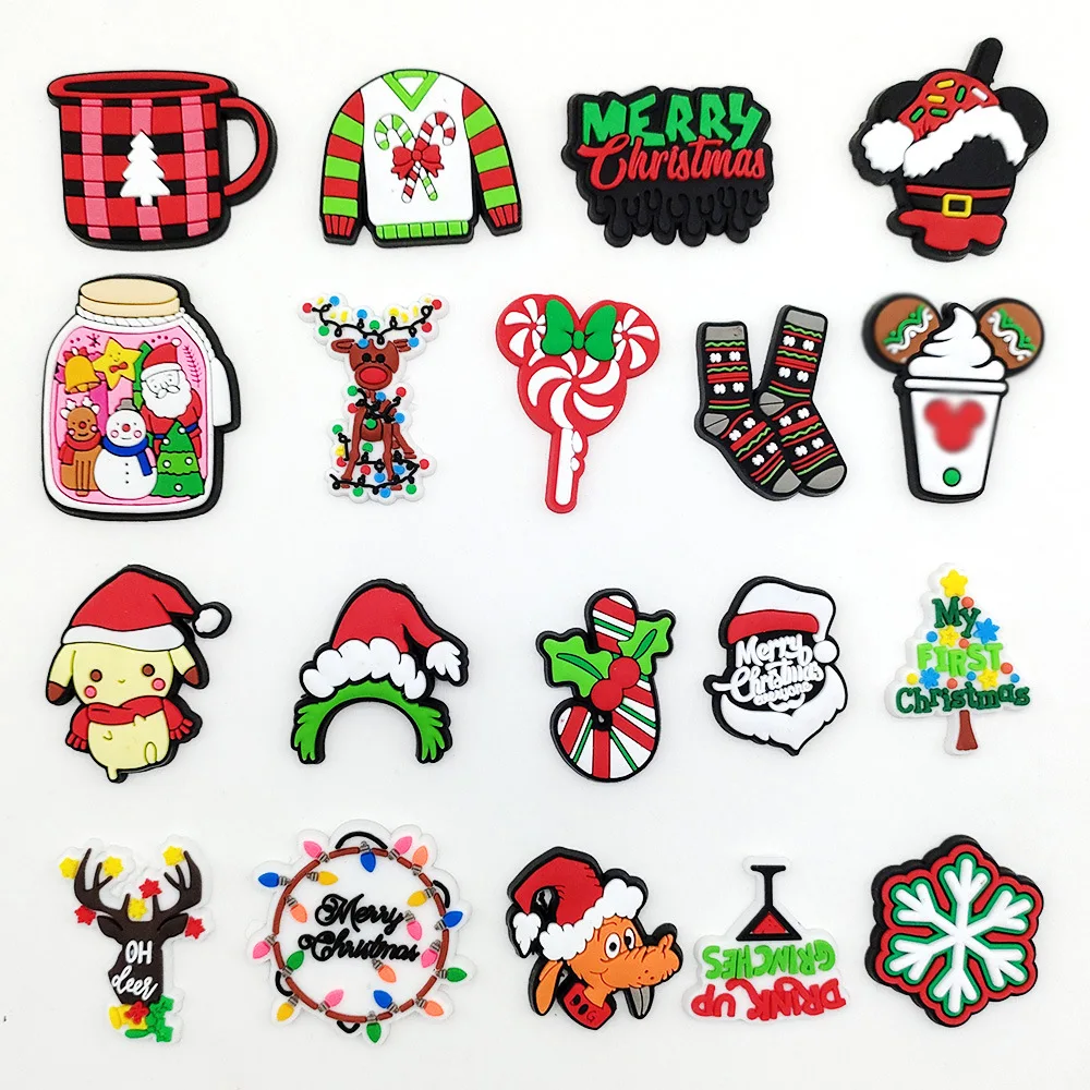 

New Christmas Cartoon PVC Rubber Shoe Charms Accessories for Crocs Sandals DIY Y2k Fashion Toys Anime Cartoon Frind Kawaii Cute