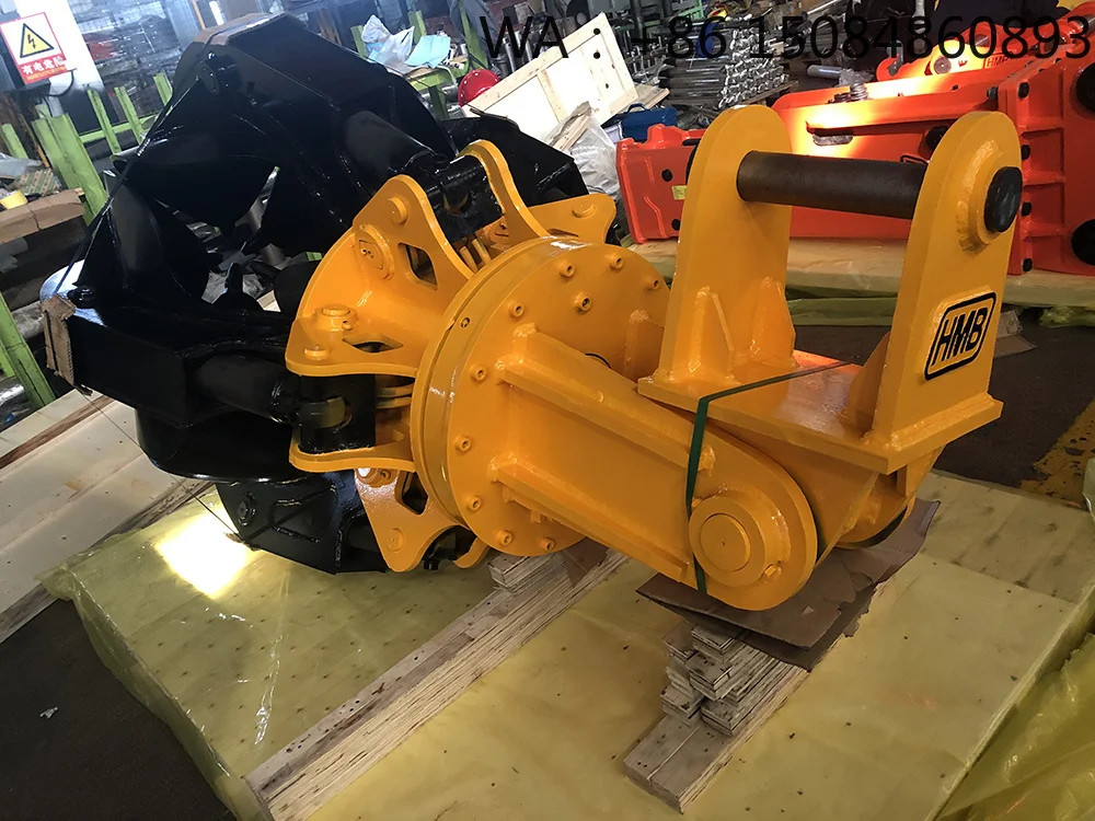 Multi Claw Rotary Orange Peel Grapple, Crane & Excavator Mounted Octopus Tool For Scrap Metal Grabbing